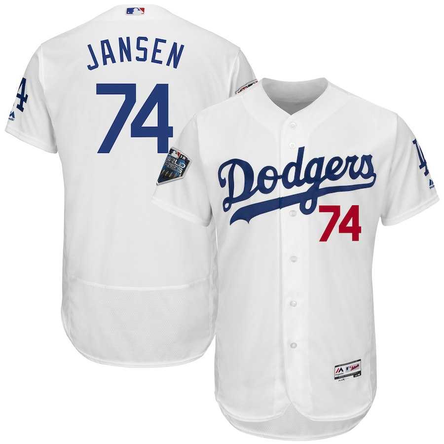 Dodgers 74 Kenley Jansen White 2018 World Series Flexbase Player Jersey Dzhi,We sell and wholesale Dodgers 74 Kenley Jansen White 2018 World Series Flexbase Player Jersey Dzhi on line form chian!